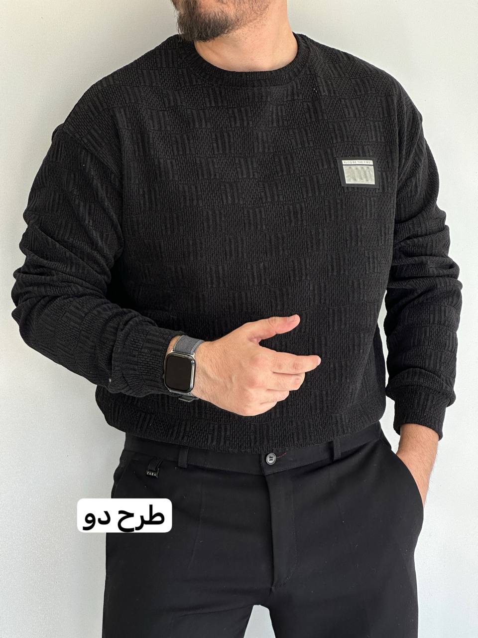 بلوز ژاکارد یقه گرد پرهام